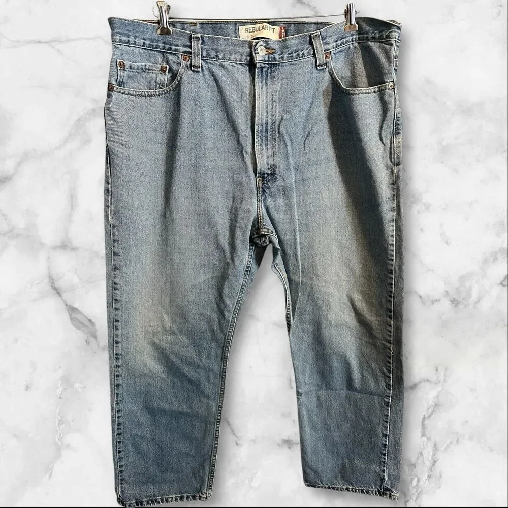 Levi's 505 Jeans 42x30 True To Size Men's Straight Fit Blue‎ Jeans